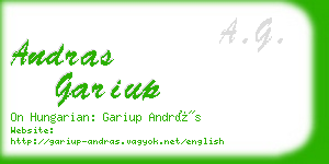 andras gariup business card